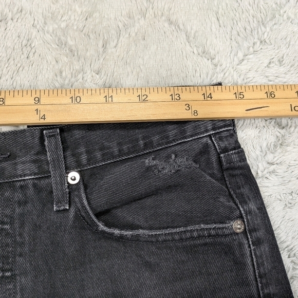 Agolde Jeans Women's 27 Black Audio 90’s Fit Jean High Rise Distressed Cotton - Picture 4 of 10